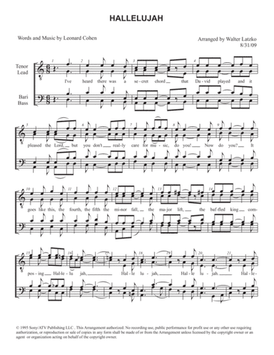 Hallelujah (arr. Walter Latzko)