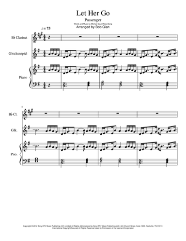 Let Her Go (arr. B. Qian Music)
