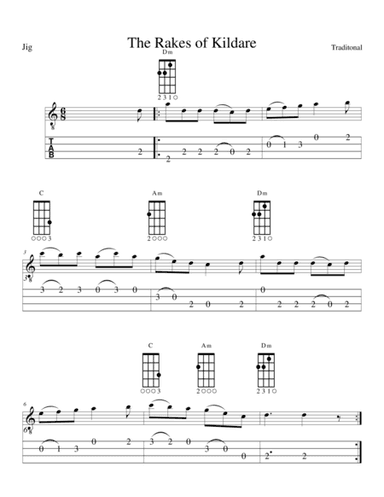 Rakes of Kildare, The (for Ukulele) (arr. McCorkle, Dennis F.)