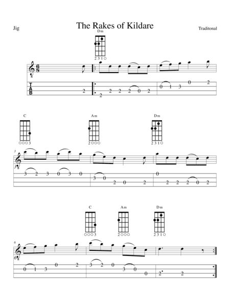 Rakes of Kildare, The (for Ukulele) (arr. McCorkle, Dennis F.)
