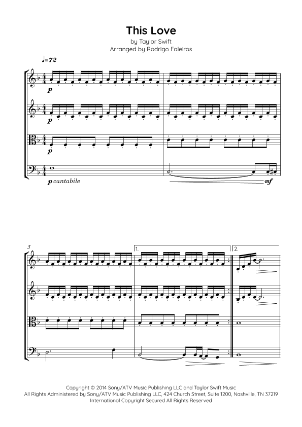 This Love (arr. Rodrigo Faleiros)