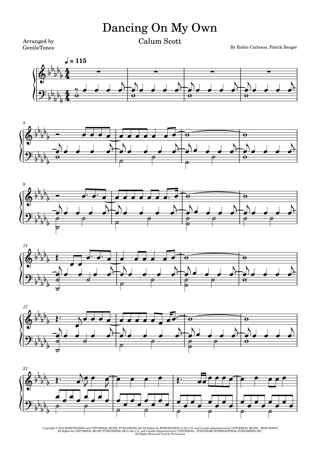 Dancing On My Own (arr. GentleTones)