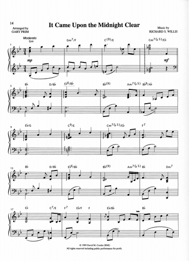 It Came Upon the Midnight Clear (arr. Gary Prim)
