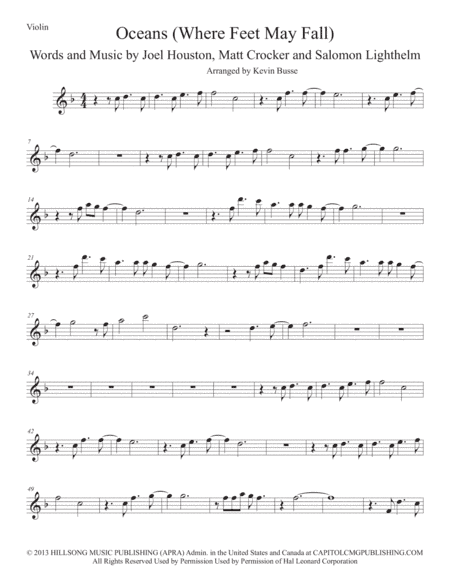 Oceans (Where Feet May Fail) (arr. Kevin Busse)