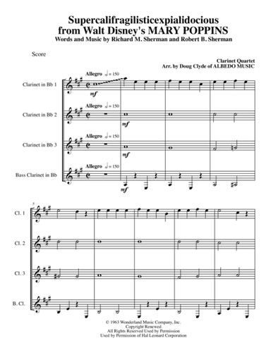 Supercalifragilisticexpialidocious from Walt Disney's MARY POPPINS (arr. Doug Clyde)