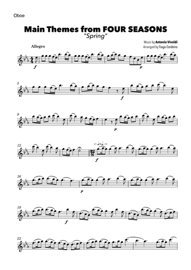 Main Themes from Four Seasons “Spring” (arr. Tiago Cordeiro)