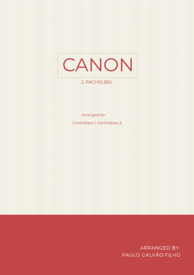 CANON IN D - CONTRABASS DUO (arr. Paulo Galvao Filho)