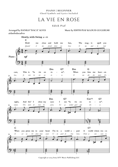 La Vie En Rose (arr. Danilo "Daca" Alves)