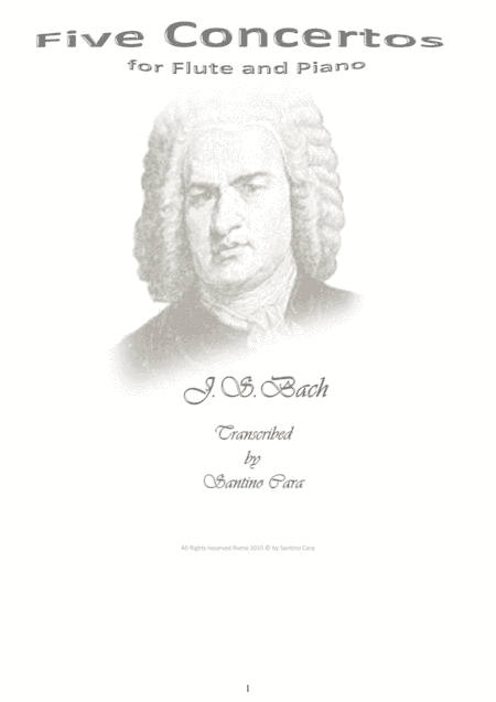 Bach - Five Concertos for Flute and Piano (arr. Santino Cara)