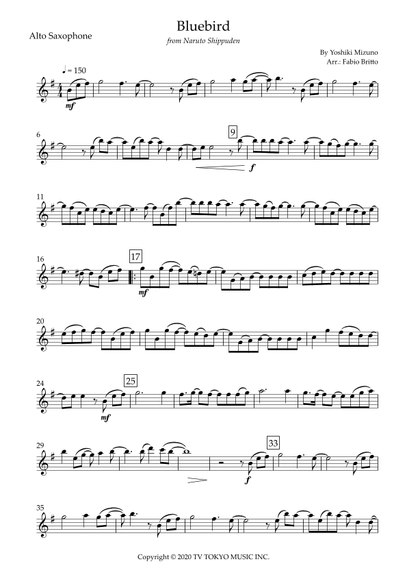 Ikimono Gakari's Blue Bird (arr. Fabio Britto)