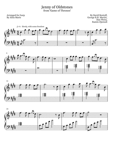 Jenny Of Oldstones (arr. Alisa Marie)