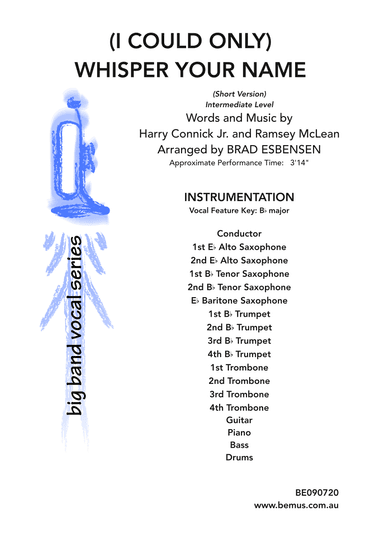 (i Could Only) Whisper Your Name (arr. Brad Esbensen)