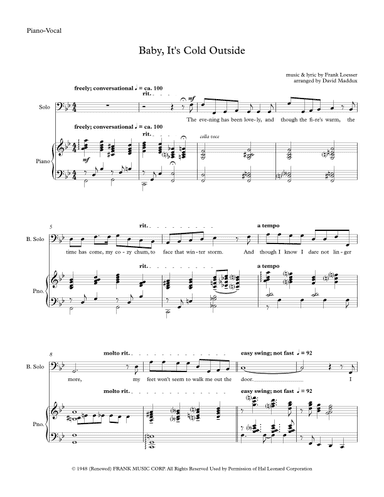 Baby, It's Cold Outside (arr. David Maddux)