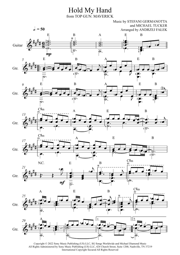 Hold My Hand (arr. Andrzej Falek)