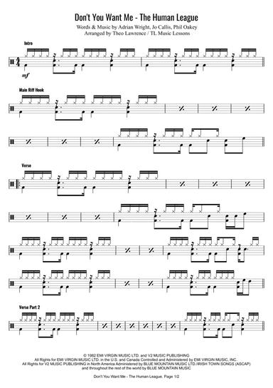 Don't You Want Me (arr. Theo Lawrence / TL Music Lessons)