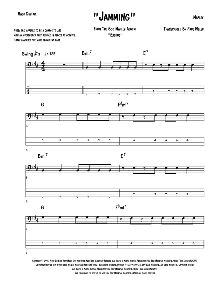 Jamming (arr. Accubass)