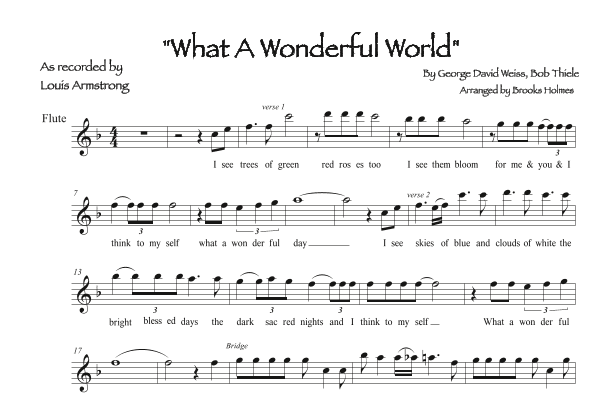 What A Wonderful World (arr. Brooks Holmes)