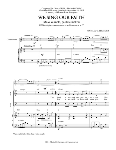 We Sing Our Faith (Ma o ke mele, paulele makou)