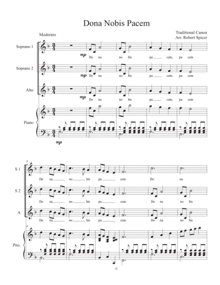 Dona Nobis Pacem (arr. Robert Spicer)