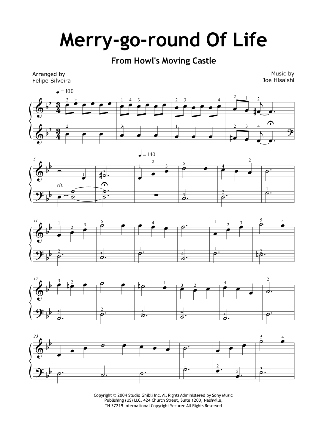 Merry-go-round Of Life (arr. Felipe Silveira)
