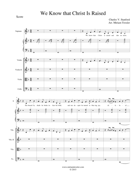 We Know That Christ Is Raised (arr. Miriam Troxler)