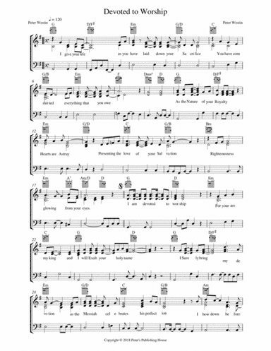 Devoted to Worship New Christian Sheet Music For Vocals and Piano