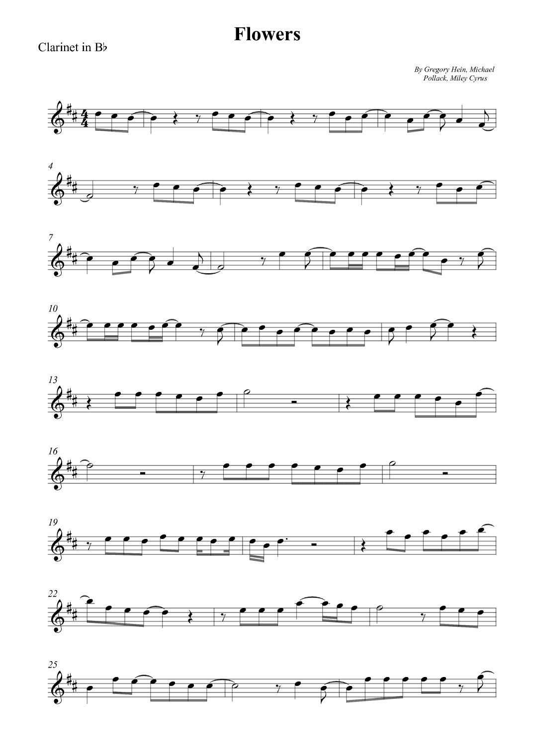 Flowers (arr. Wesley S. SIlva)