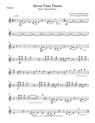 The About Time Theme (arr. Lorento Golofeev)