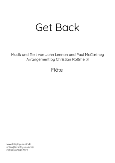 Get Back (arr. Christian Roßmeißl)