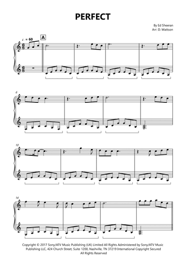 Perfect (arr. Douglas Wattson)