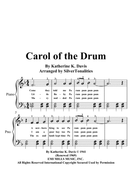 Carol Of The Drum (arr. SilverTonalities)