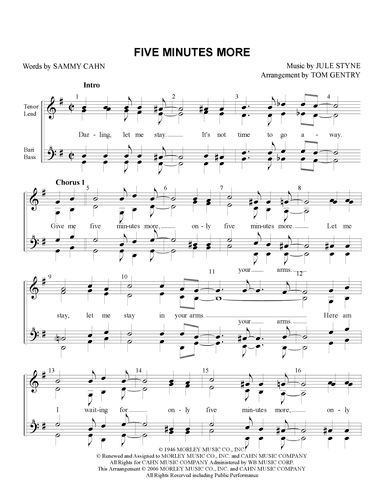Five Minutes More (arr. Tom Gentry)