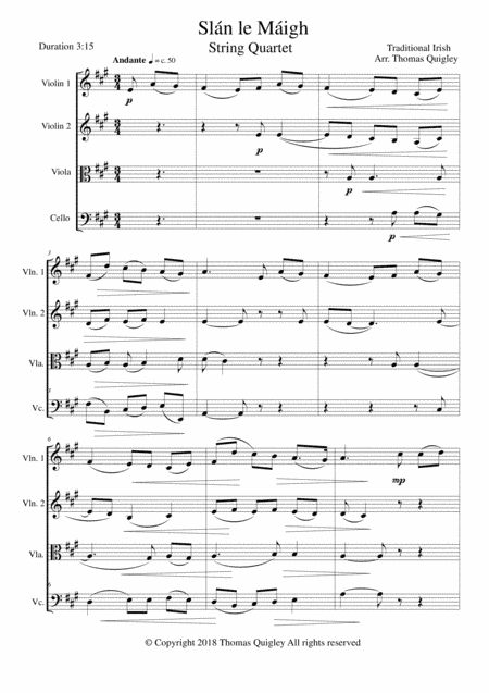Slán le Máigh (arr. Thomas Quigley)