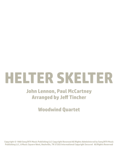 Helter Skelter (arr. Jeff Tincher)