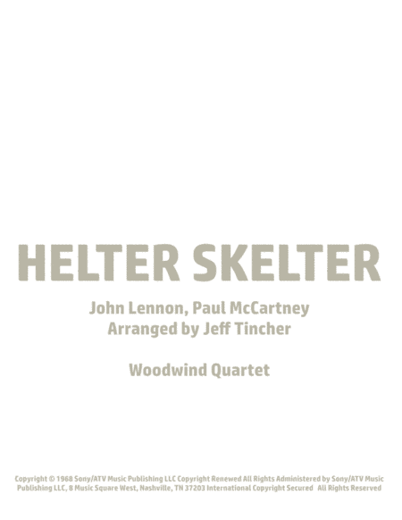 Helter Skelter (arr. Jeff Tincher)