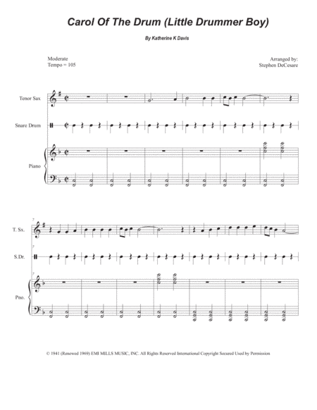 Carol Of The Drum (arr. Stephen DeCesare)