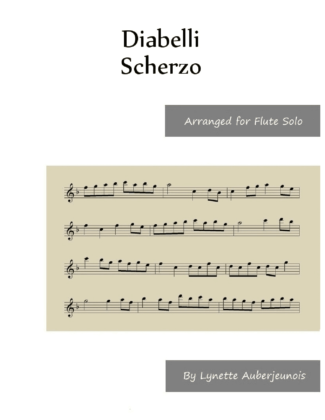Scherzo - Flute Solo (arr. Lynette Auberjeunois)
