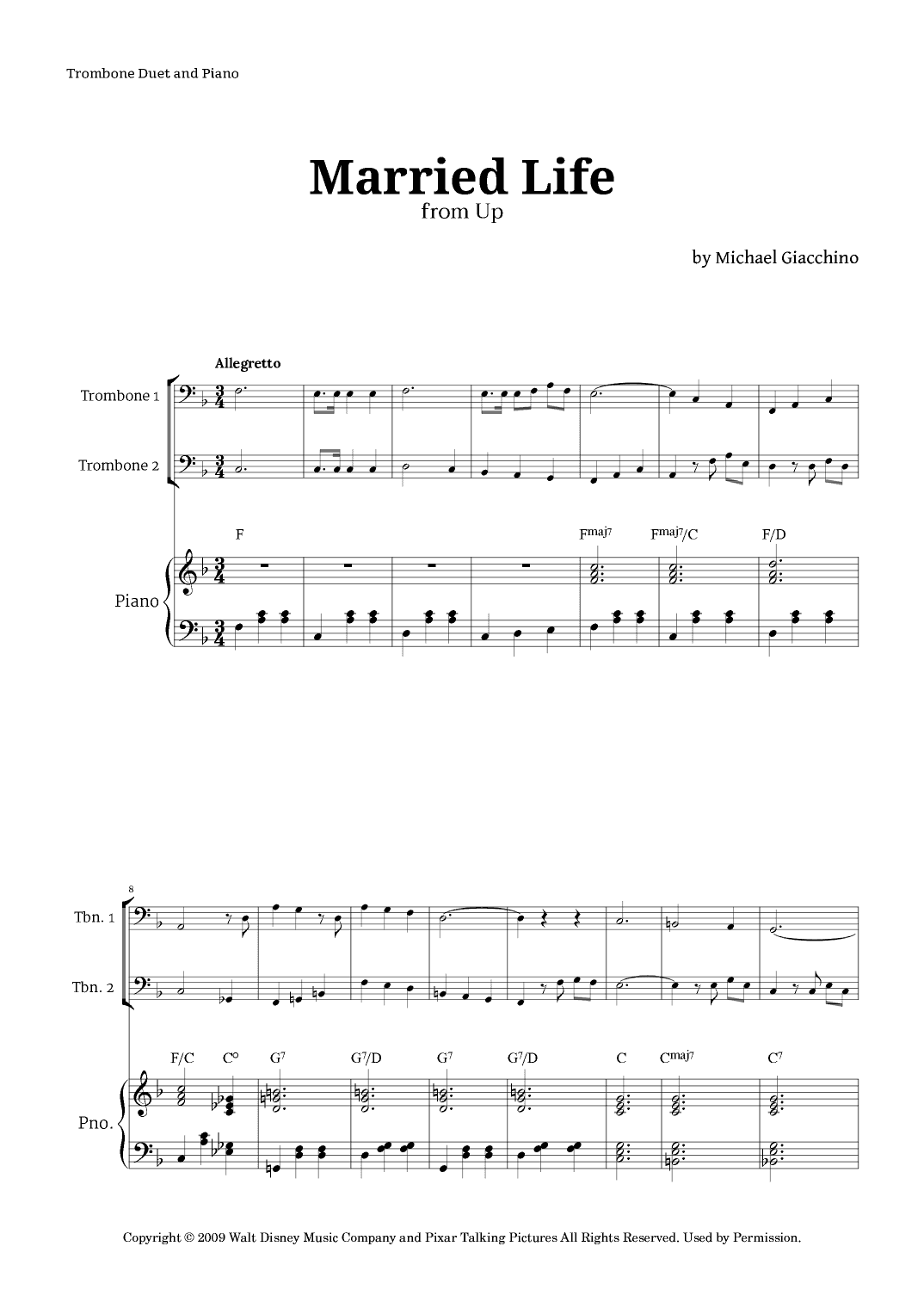 Married Life (arr. Langanho)