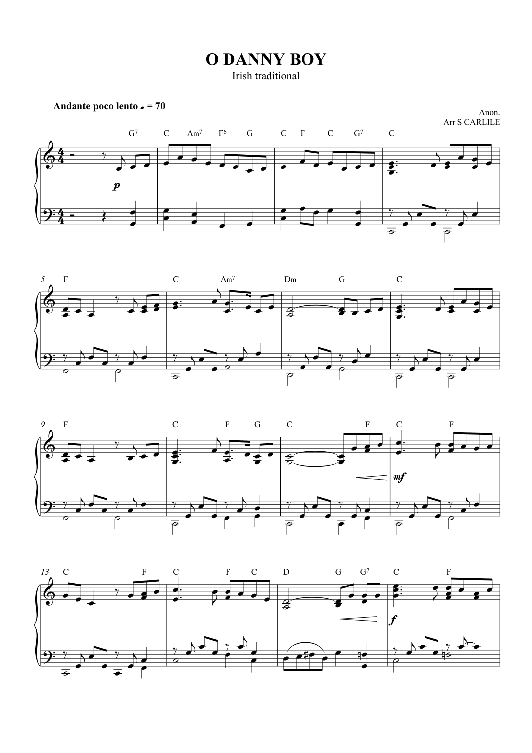O Danny Boy (arr. SCMusic)