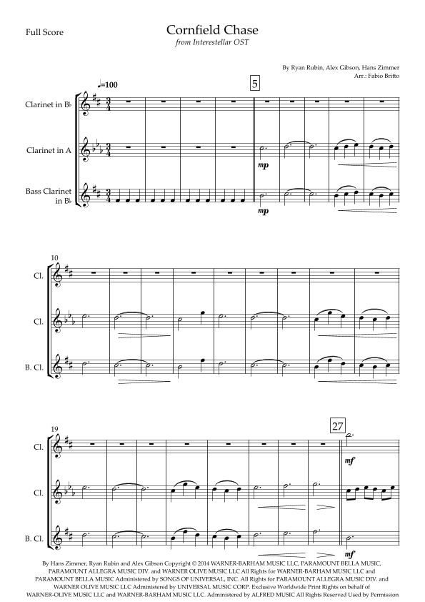 Cornfield Chase (arr. Fabio Britto)