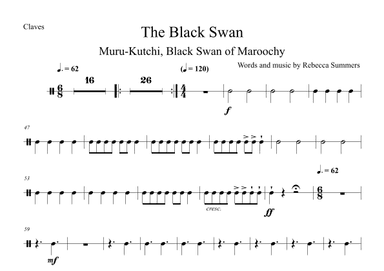 The Black Swan - (Naidoc Week 2-Part Choir with dreamtime story CLAP STICK PART)