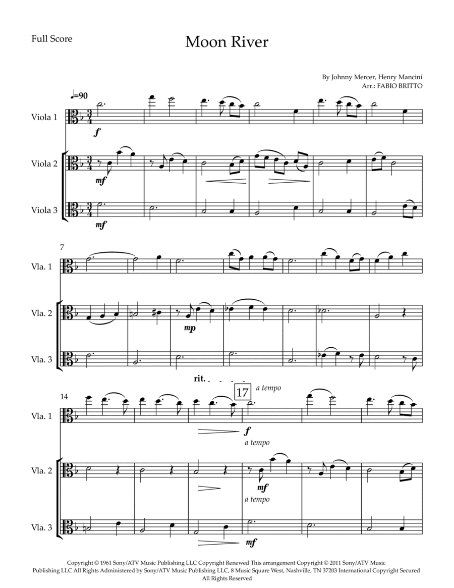 Moon River (arr. Fabio Britto)