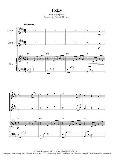 Today (arr. Kaiserin Rebecca)