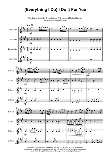 (everything I Do) I Do It For You (arr. K J Rickells)