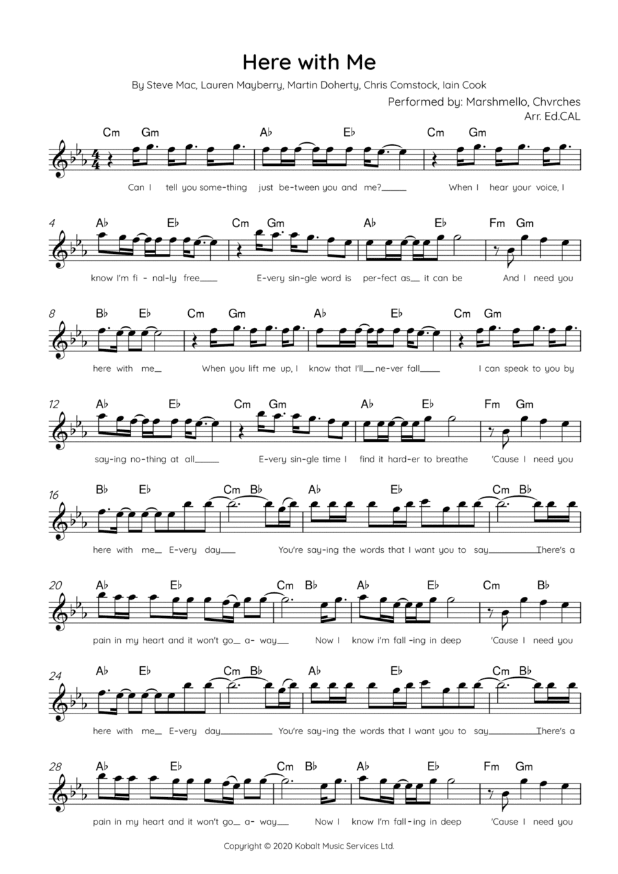 Here With Me (arr. Ed.CAL)