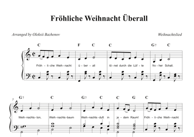 Fröhliche Weihnacht Überall (arr. Arranged by Oleksii Bazhenov)