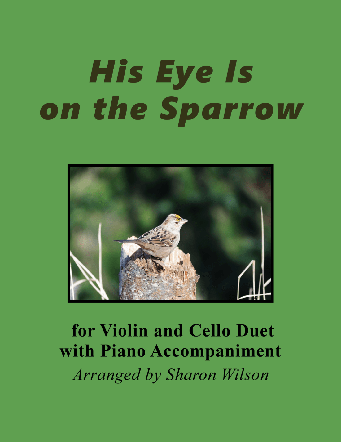 His Eye Is On the Sparrow (for Violin and Cello Duet with Piano accompaniment) (arr. Sharon Wilson)