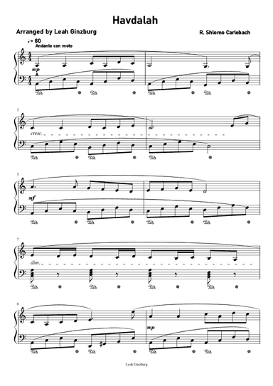 Havdalah Song (arr. Leah Ginzburg)