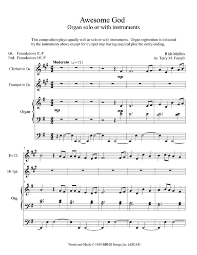 Awesome God (arr. Terry M. Forsyth)