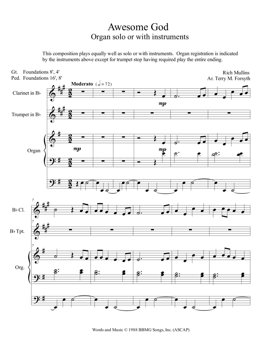 Awesome God (arr. Terry M. Forsyth)